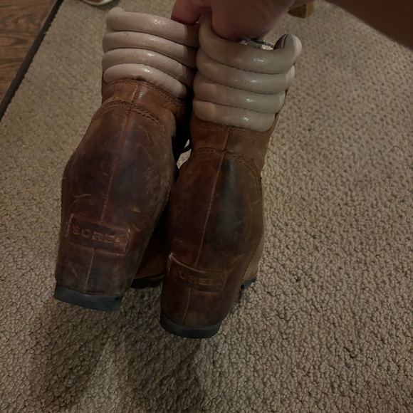 Sorel Lexi leather wedge boots - Picture 9 of 15